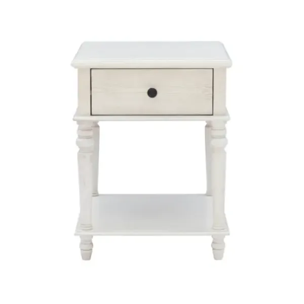 Accent & End Tables-Kirkland's Home Rustic White Turned Legs Accent Table