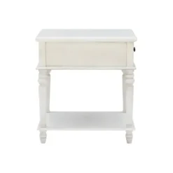 Accent & End Tables-Kirkland's Home Rustic White Turned Legs Accent Table