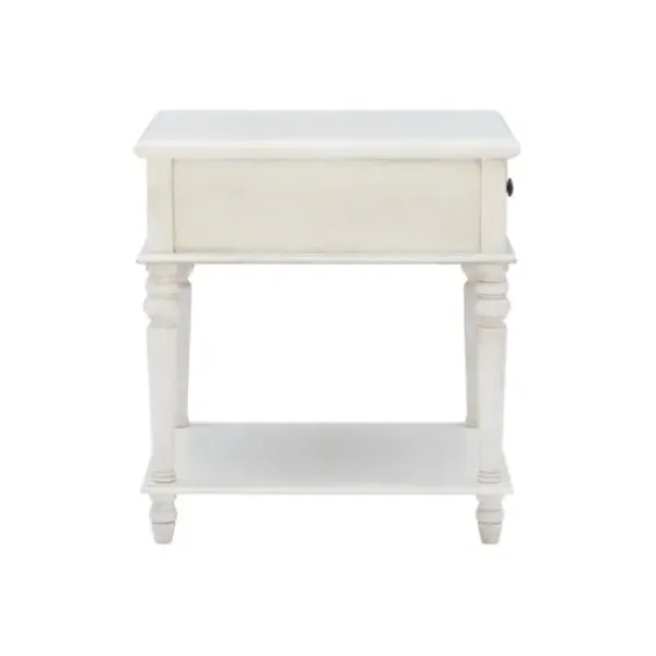 Accent & End Tables-Kirkland's Home Rustic White Turned Legs Accent Table