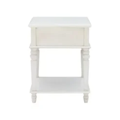 Accent & End Tables-Kirkland's Home Rustic White Turned Legs Accent Table
