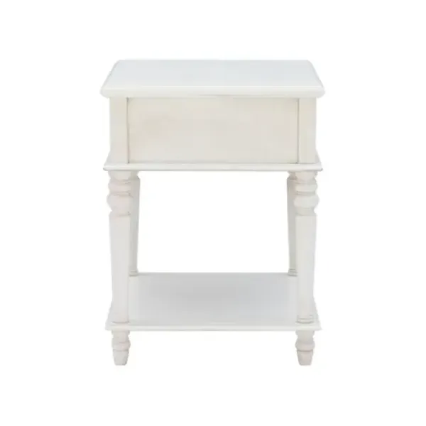 Accent & End Tables-Kirkland's Home Rustic White Turned Legs Accent Table