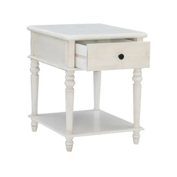 Accent & End Tables-Kirkland's Home Rustic White Turned Legs Accent Table
