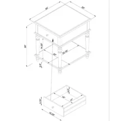 Accent & End Tables-Kirkland's Home Rustic White Turned Legs Accent Table