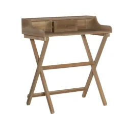 Office Furniture-Kirkland's Home Rustic Wooden Folding Desk Brown
