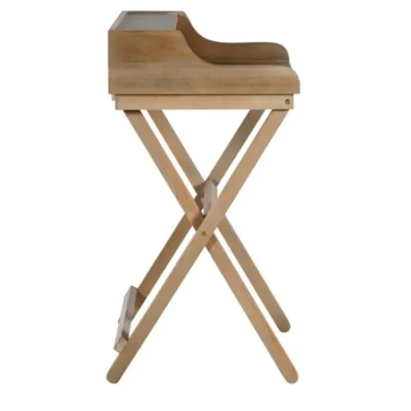 Office Furniture-Kirkland's Home Rustic Wooden Folding Desk Brown