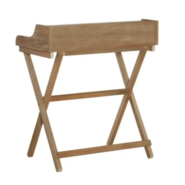 Office Furniture-Kirkland's Home Rustic Wooden Folding Desk Brown