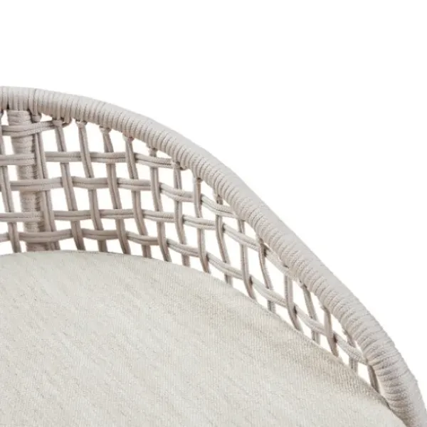Bar Stools & Counter Height Stools-Kirkland's Home Rustic Woven Rope Back Counter Stool White