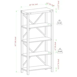 Bookshelves-Kirkland's Home Sable Wood X-Frame Classic Bookcase