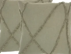 Pillows-Kirkland's Home Sage Tufted Diamond 2-Pc. Pillows, 24 In. Green