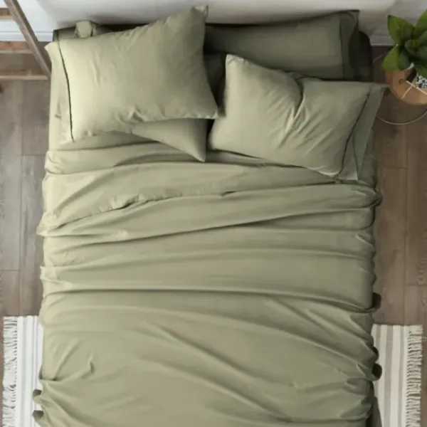 Bed Sheets-Kirkland's Home Sage Ultra Soft 6-Pc. Queen Sheet Set Green