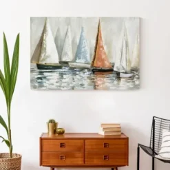 Canvas Art-Kirkland's Home Sailboat Dreams Canvas Art Print Ivory/Orange/Blue
