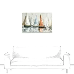 Canvas Art-Kirkland's Home Sailboat Dreams Canvas Art Print Ivory/Orange/Blue