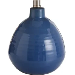 Table Lamps-Kirkland's Home Sailor Blue Ceramic Table Lamp Tan