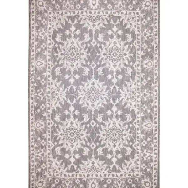 Outdoor Rugs-Kirkland's Home Sand Botanical Hannah Indoor/Outdoor Rug, 7X9 Yellow