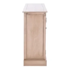 Cabinets & Sideboards-Kirkland's Home Sand Cabinet With Natural Woven Baskets Tan
