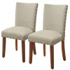 Dining Chairs-Kirkland's Home Sand Nailhead Parsons Dining Chairs, Set Of 2 Tan