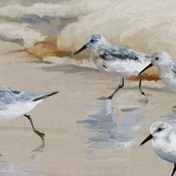 Canvas Art-Kirkland's Home Sandpiper Beach I And Ii Art Prints, Set Of 2 Tan