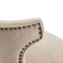 Bar Stools & Counter Height Stools-Kirkland's Home Sandy Beige Curve Back Swivel Counter Stool Tan
