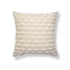 Pillows-Kirkland's Home Sandy Beige Hand Knotted Decorative Throw Pillow Tan/White