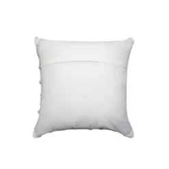 Pillows-Kirkland's Home Sandy Beige Hand Knotted Decorative Throw Pillow Tan/White