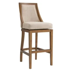 Bar Stools & Counter Height Stools-Kirkland's Home Sandy Beige Swivel Square Bar Stool Tan