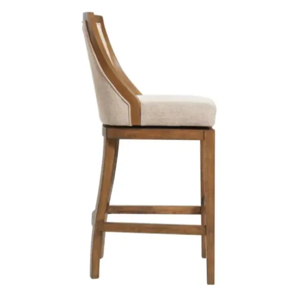 Bar Stools & Counter Height Stools-Kirkland's Home Sandy Beige Swivel Square Bar Stool Tan