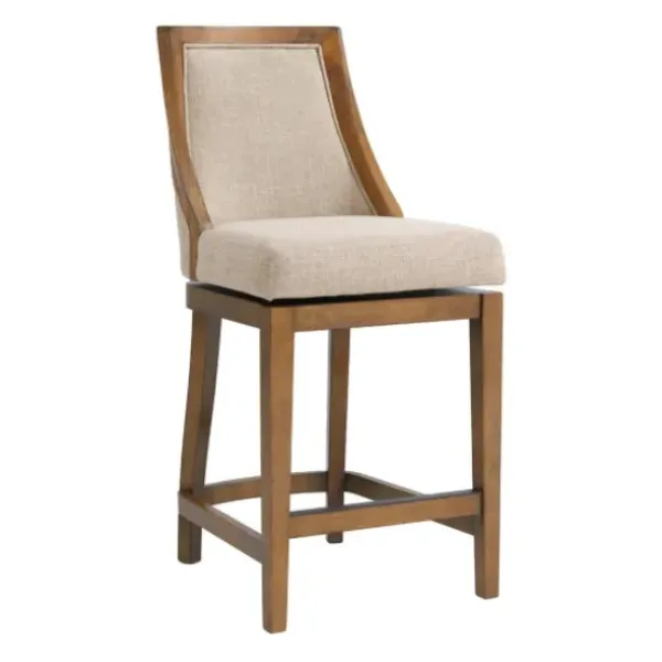 Bar Stools & Counter Height Stools-Kirkland's Home Sandy Beige Swivel Square Counter Stool Tan
