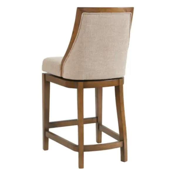 Bar Stools & Counter Height Stools-Kirkland's Home Sandy Beige Swivel Square Counter Stool Tan