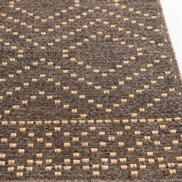 Outdoor Rugs-Kirkland's Home Sanford Light Gray Geometric Outdoor Rug, 8X10 Gray/White