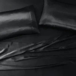 Bed Sheets-Kirkland's Home Satin King 2-Pc. Pillow Case Set Black