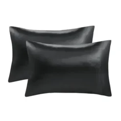Bed Sheets-Kirkland's Home Satin King 2-Pc. Pillow Case Set Black