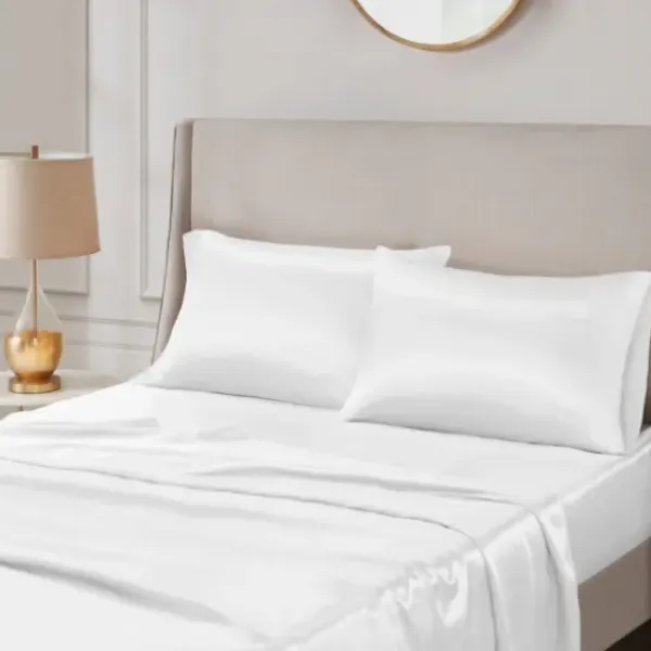 Bed Sheets-Kirkland's Home Satin King 2-Pc. Pillow Case Set White