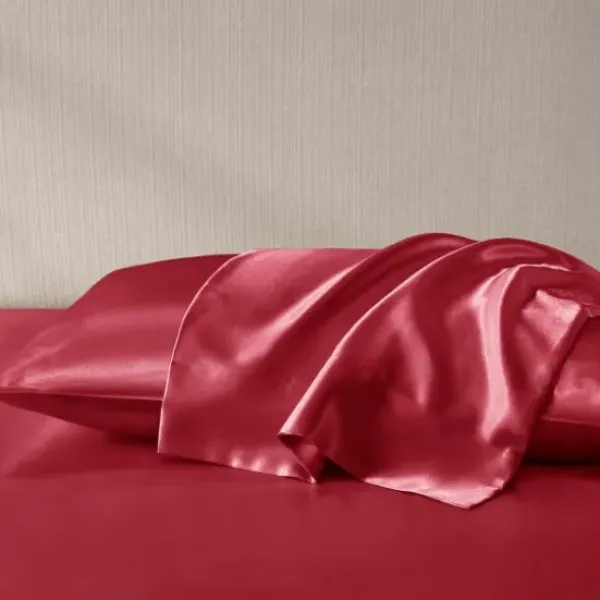 Bed Sheets-Kirkland's Home Satin King 2-Pc. Pillow Case Set Red