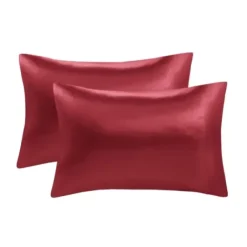 Bed Sheets-Kirkland's Home Satin King 2-Pc. Pillow Case Set Red