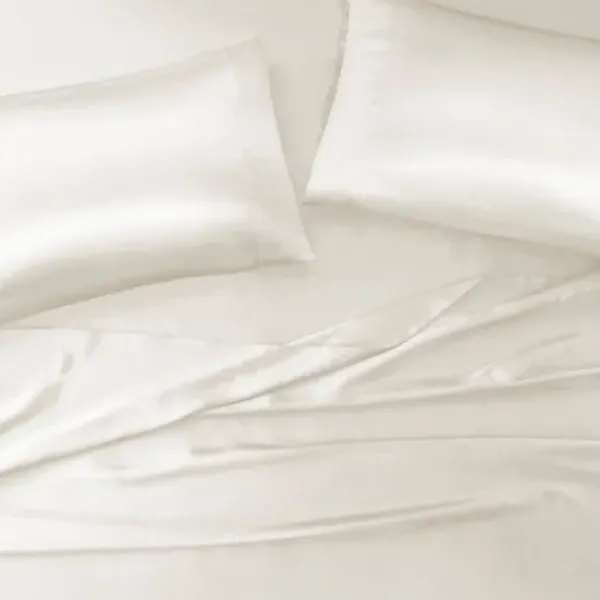 Bed Sheets-Kirkland's Home Satin King 2-Pc. Pillow Case Set Ivory