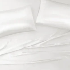 Bed Sheets-Kirkland's Home Satin 6-Pc. California King Sheet Set White