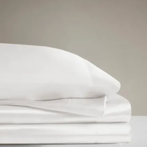 Bed Sheets-Kirkland's Home Satin 6-Pc. California King Sheet Set White