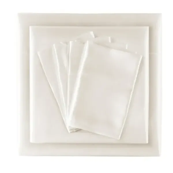 Bed Sheets-Kirkland's Home Satin 6-Pc. Full Sheet Set Ivory