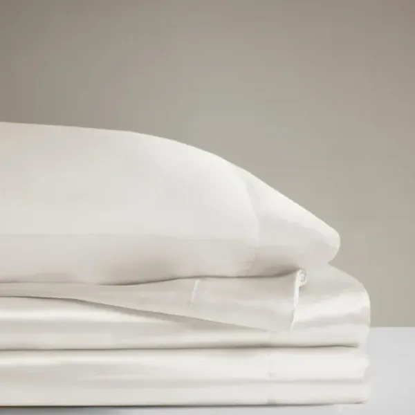 Bed Sheets-Kirkland's Home Satin 6-Pc. Full Sheet Set Ivory