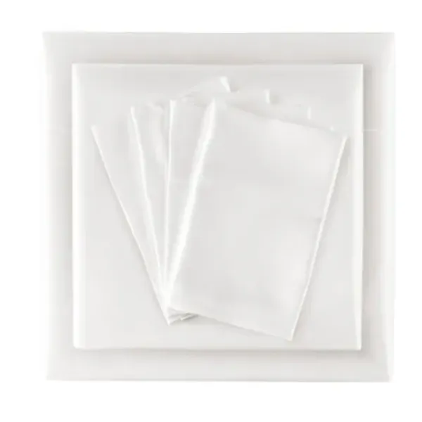 Bed Sheets-Kirkland's Home Satin 6-Pc. King Sheet Set White
