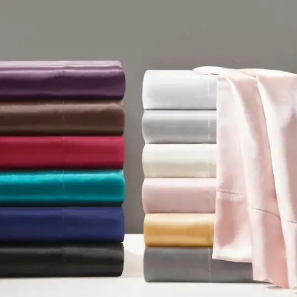 Bed Sheets-Kirkland's Home Satin 6-Pc. Queen Sheet Set White