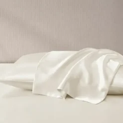 Bed Sheets-Kirkland's Home Satin Standard 2-Pc. Pillow Case Set Ivory