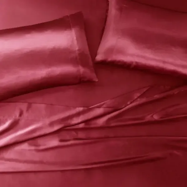 Bed Sheets-Kirkland's Home Satin Standard 2-Pc. Pillow Case Set Red