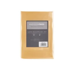 Bed Sheets-Kirkland's Home Satin Standard 2-Pc. Pillow Case Set Gold