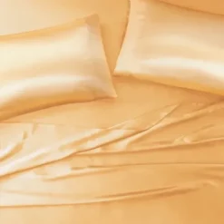 Bed Sheets-Kirkland's Home Satin Standard 2-Pc. Pillow Case Set Gold