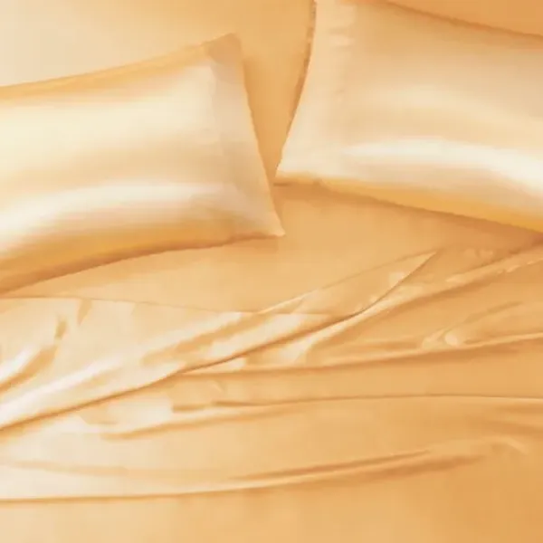 Bed Sheets-Kirkland's Home Satin Standard 2-Pc. Pillow Case Set Gold