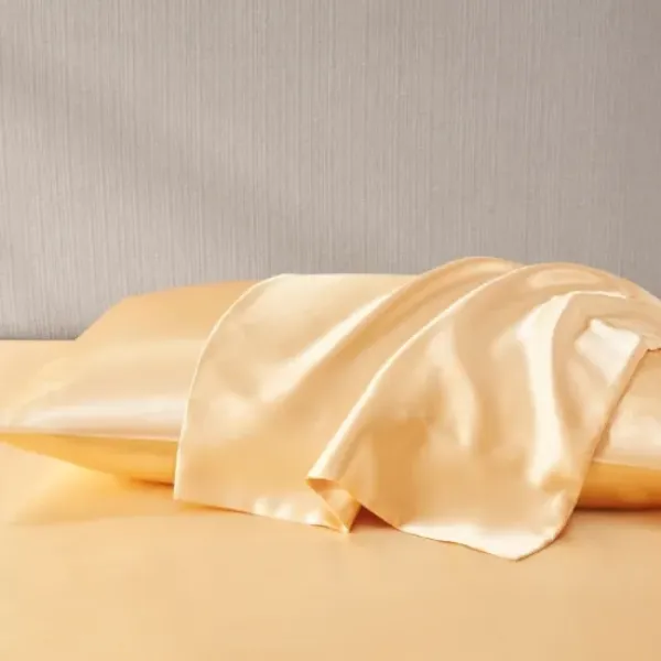 Bed Sheets-Kirkland's Home Satin Standard 2-Pc. Pillow Case Set Gold