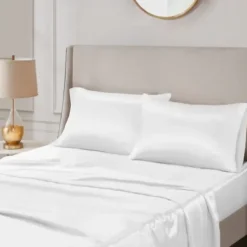 Bed Sheets-Kirkland's Home Satin Standard 2-Pc. Pillow Case Set White