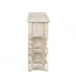 Entryway Furniture-Kirkland's Home Savannah Cream Distressed Cabinet Ivory
