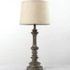 Table Lamps-Kirkland's Home Savannah Spindle Table Lamp Gray